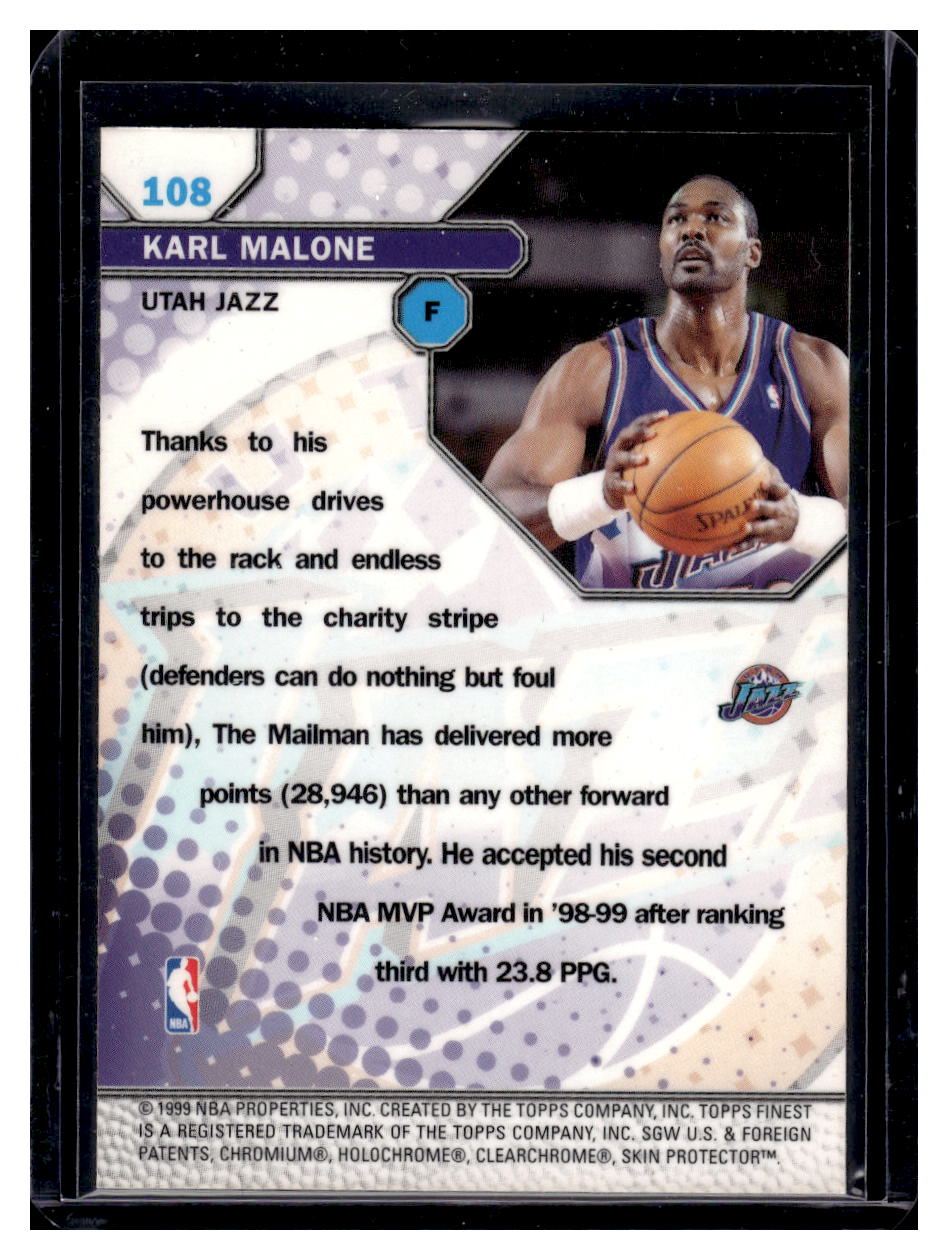 1999 Finest "Gems" #108 Karl Malone (Utah Jazz)