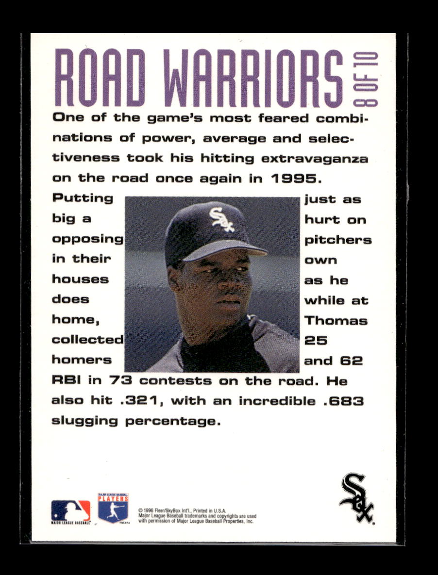 1996 Fleer Road Warriors #8 Frank Thomas (Chicago White Sox)