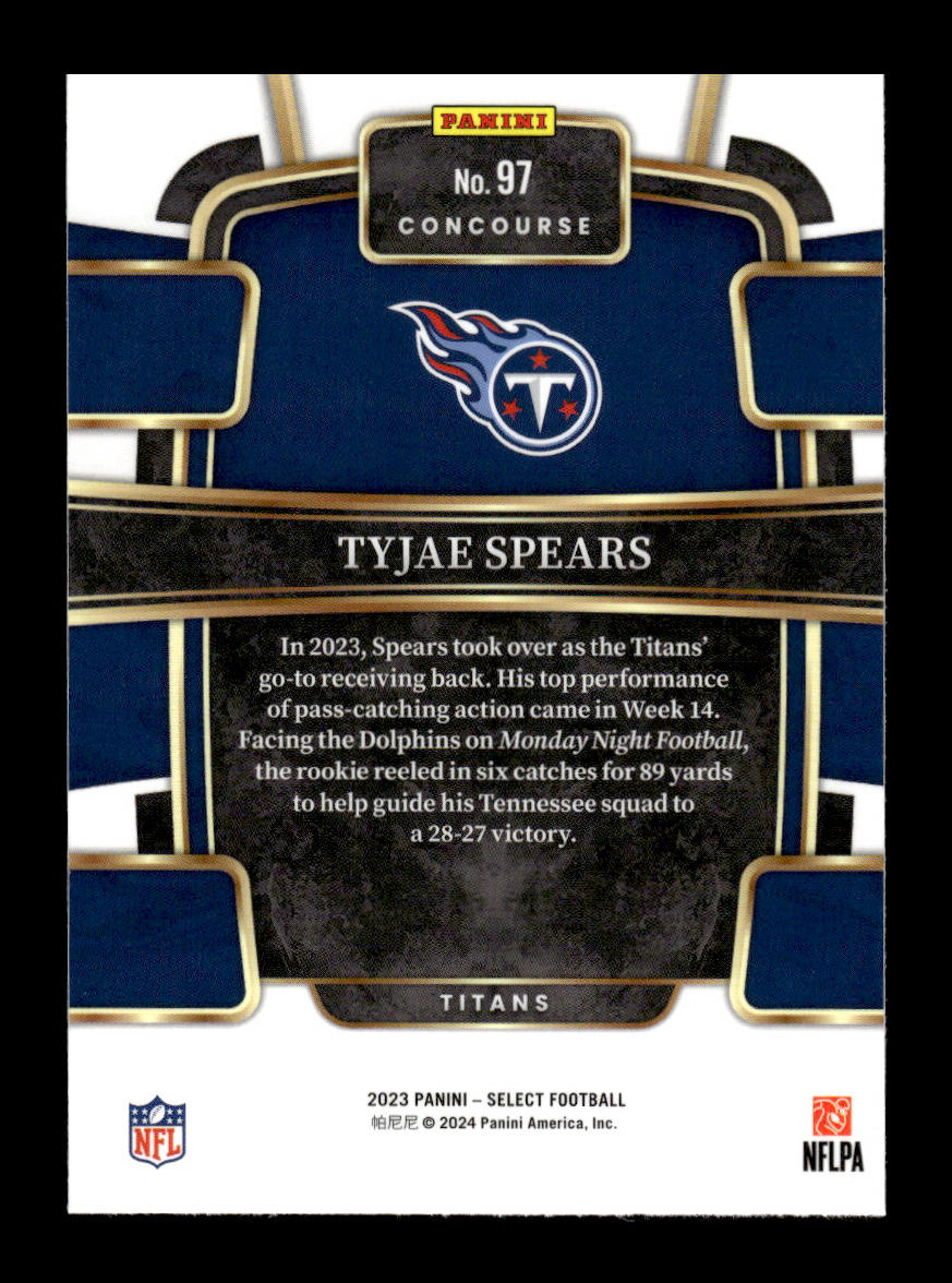 2023 Select #97 Tyjae Spears (Tennessee Titans)