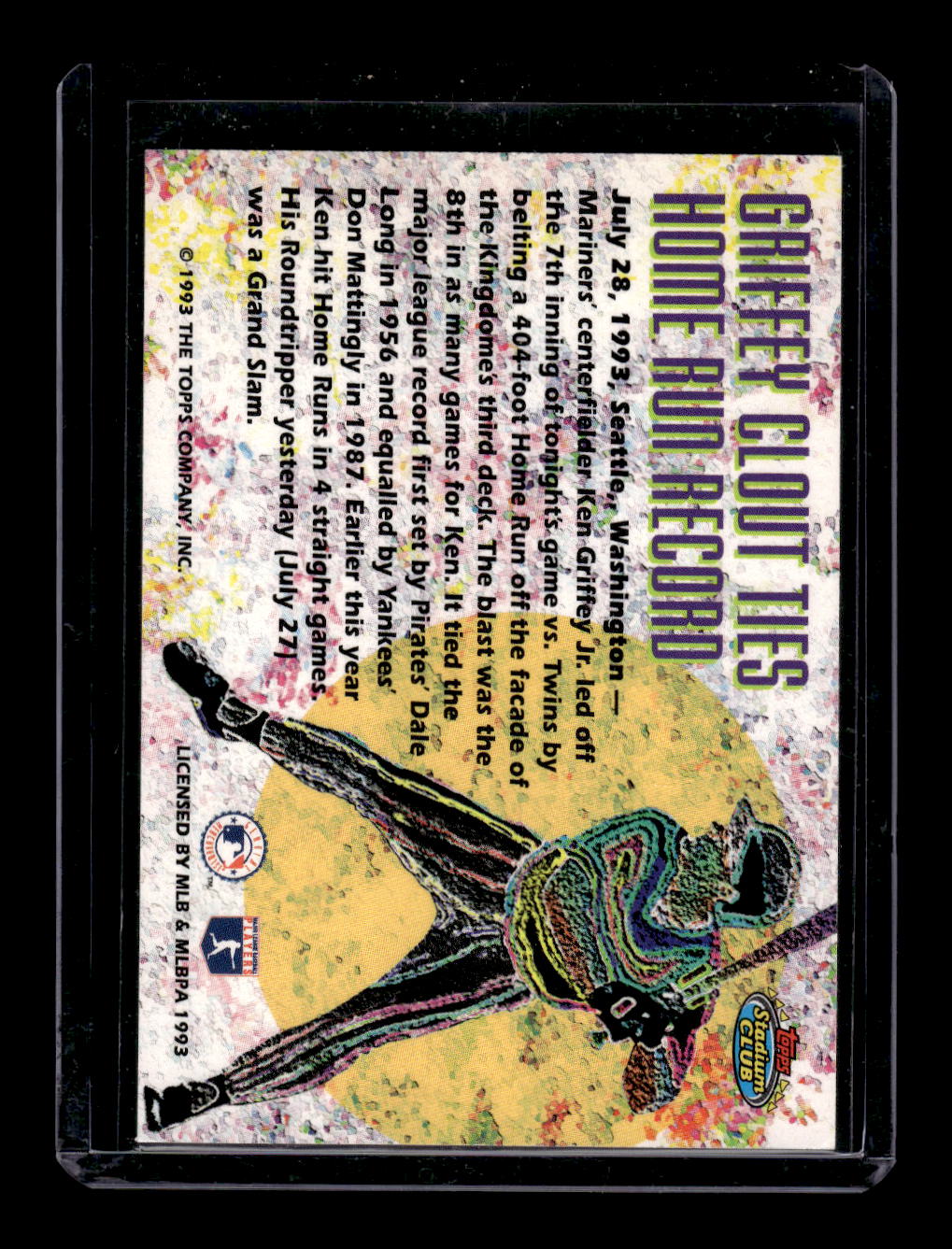 1993 Stadium Club Members Only #NNO Ken Griffey Jr. (Seattle Mariners)