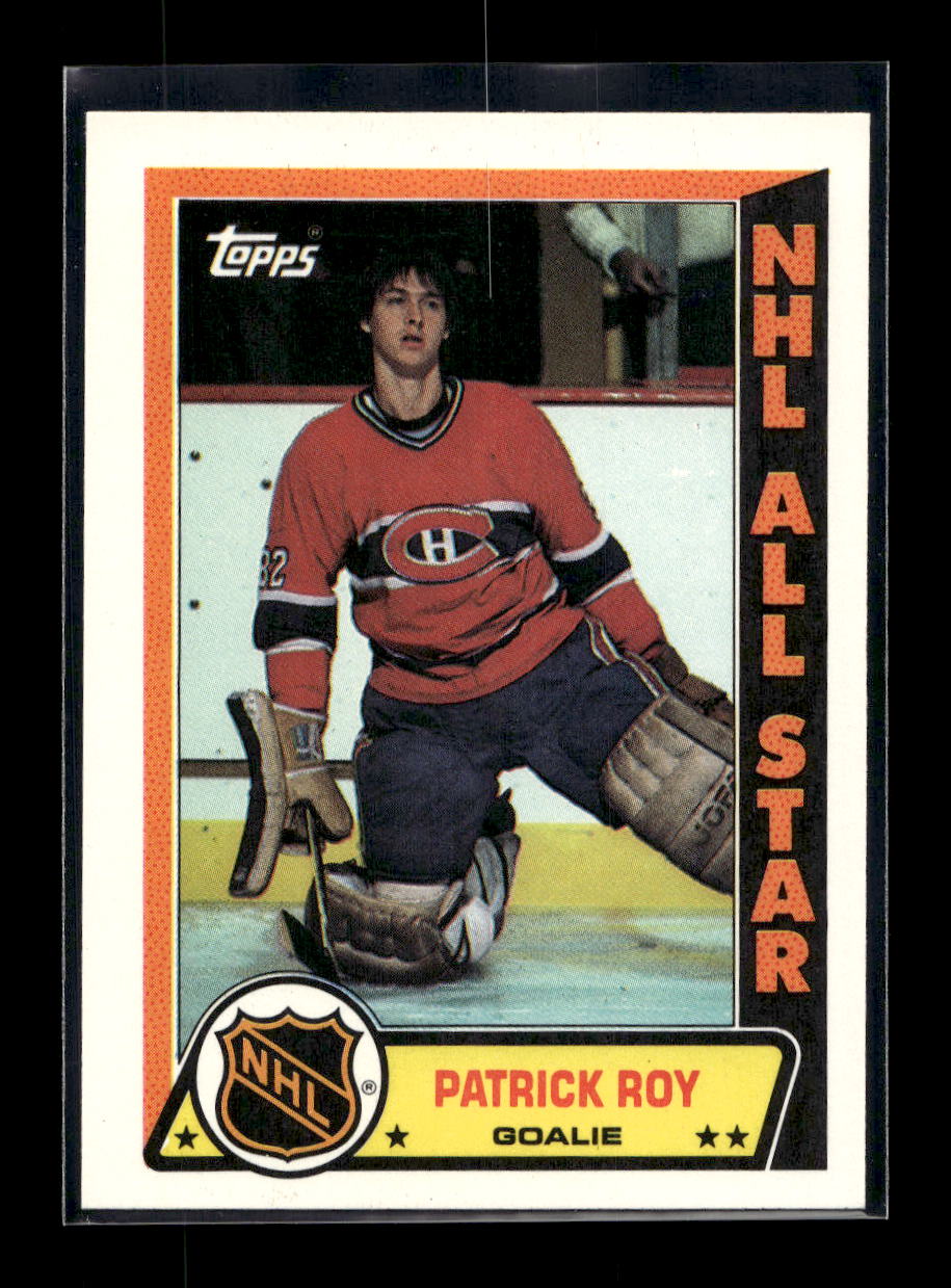 1989-90 Topps Sticker Inserts #6 Patrick Roy (Montreal Canadiens)