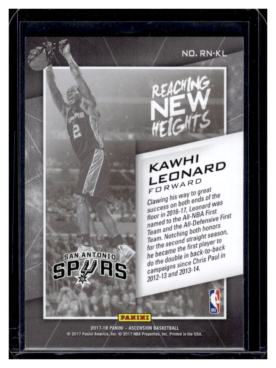 2017 Panini Ascension "Reaching New Heights" #RN-KL Kawhi Leonard (San Antonio Spurs)