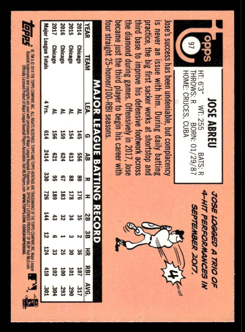 2018 Topps Heritage #97 Jose Abreu