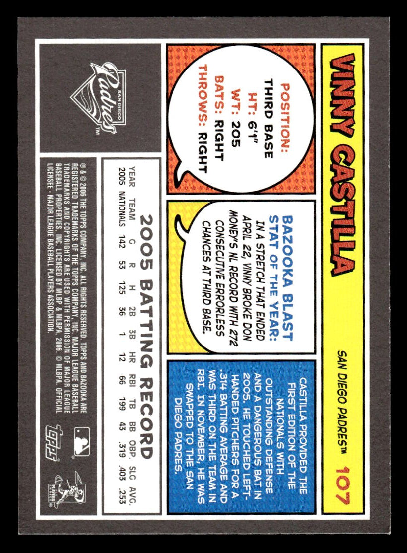 2006 Bazooka #107 Vinny Castilla (San Diego Padres)