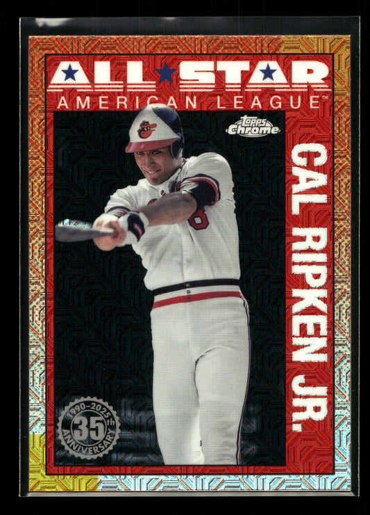 2025 Topps '90 Topps Silver Pack Chrome All Star #90ASC39 Cal Ripken Jr. (Baltimore Orioles)(Copy)