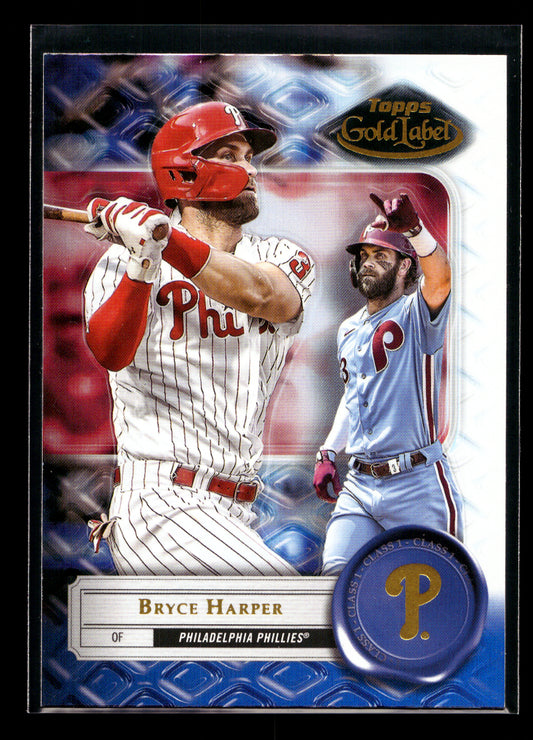 2022 Topps Gold Label Class 1 #58 Bryce Harper (Philadelphia Phillies)