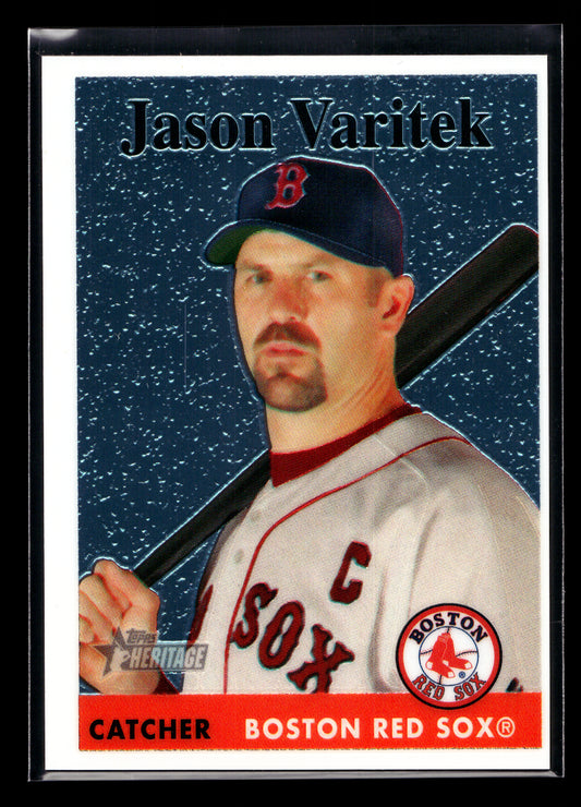 2007 Topps Heritage Chrome #40 Jason Varitek #'d /1958 (Boston Red Sox)