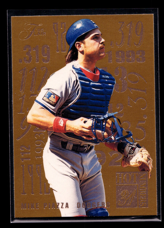 1995 Flair Hot Numbers #7 Mike Piazza (Los Angeles Dodgers)