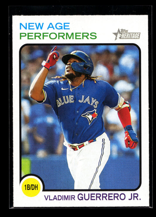 2022 Topps Heritage New Age Performers #NAP3 Vladimir Guerrero Jr. (Toronto Blue Jays)