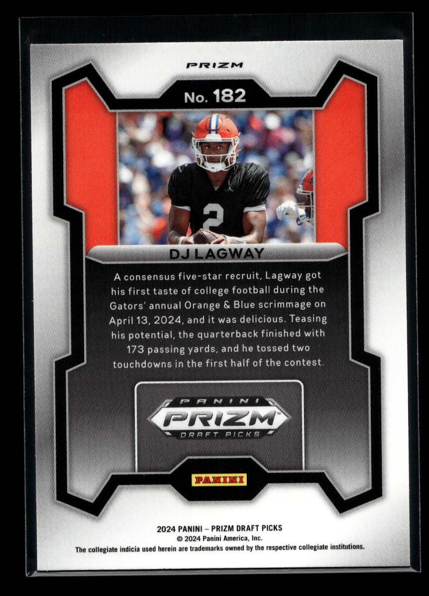 2024 Panini Prizm Draft Picks Prizms Red Ice #182 DJ Lagway (Florida Gators)
