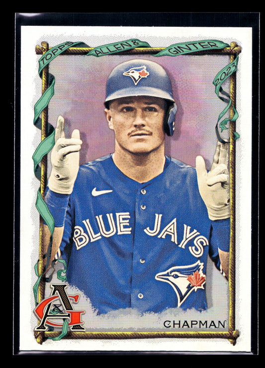 2023 Topps Allen and Ginter Silver Portrait #93 Matt Chapman (Toronto Blue Jays)