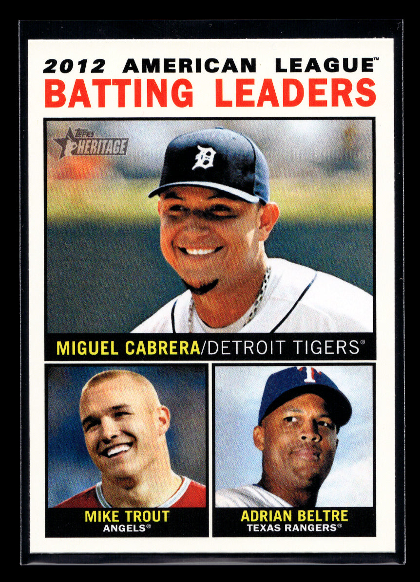 2013 Topps Heritage #8 Miguel Cabrera/Mike Trout/Adrian Beltre