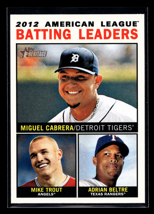 2013 Topps Heritage #8 Miguel Cabrera/Mike Trout/Adrian Beltre