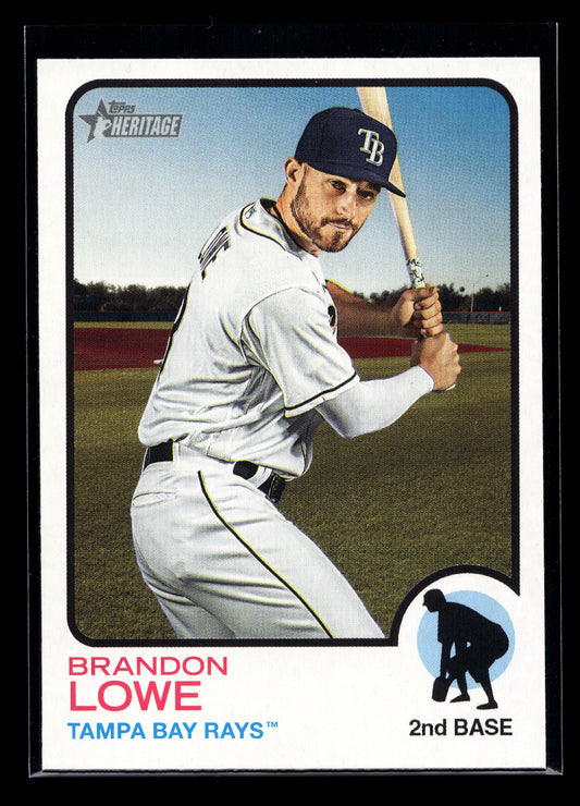 2022 Topps Heritage #226 Brandon Lowe (Tampa Bay Rays)
