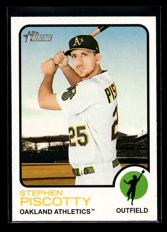 2022 Topps Heritage #342 Stephen Piscotty (Oakland Athletics)