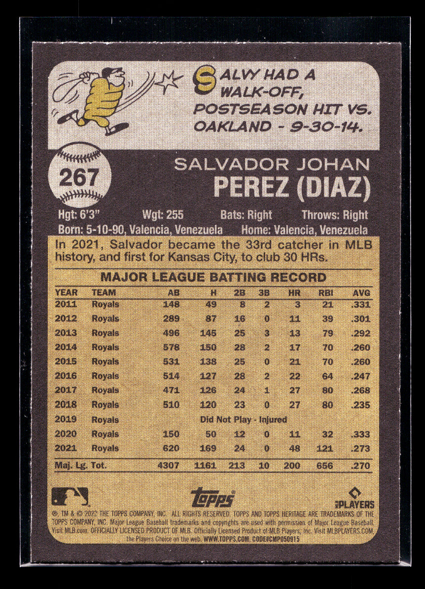 2022 Topps Heritage #267 Salvador Perez (Kansas City Royals)