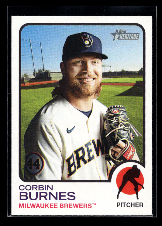2022 Topps Heritage #15 Corbin Burnes (Milwaukee Brewers)