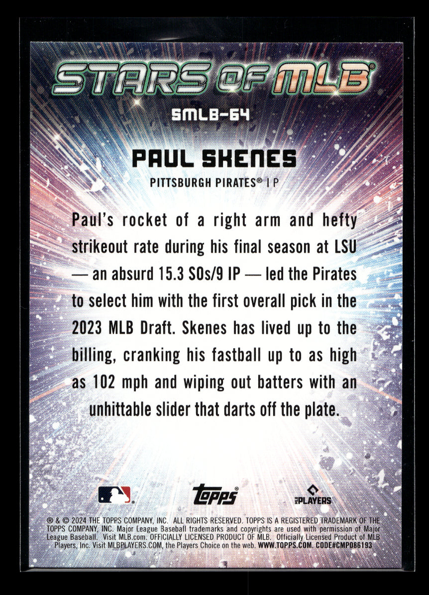 2024 Topps Stars of MLB #SMLB64 Paul Skenes (Pittsburgh Pirates)
