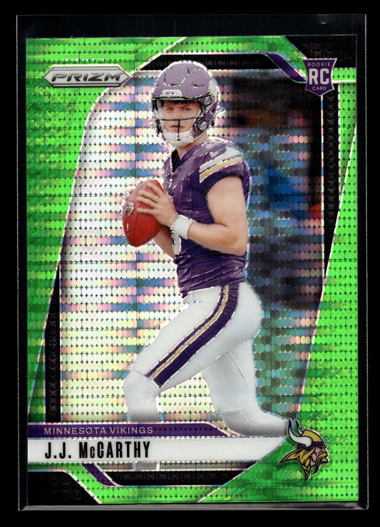 2024 Panini Prizm Prizms Neon Pulsar #400 JJ McCarthy (Minnesota Vikings)