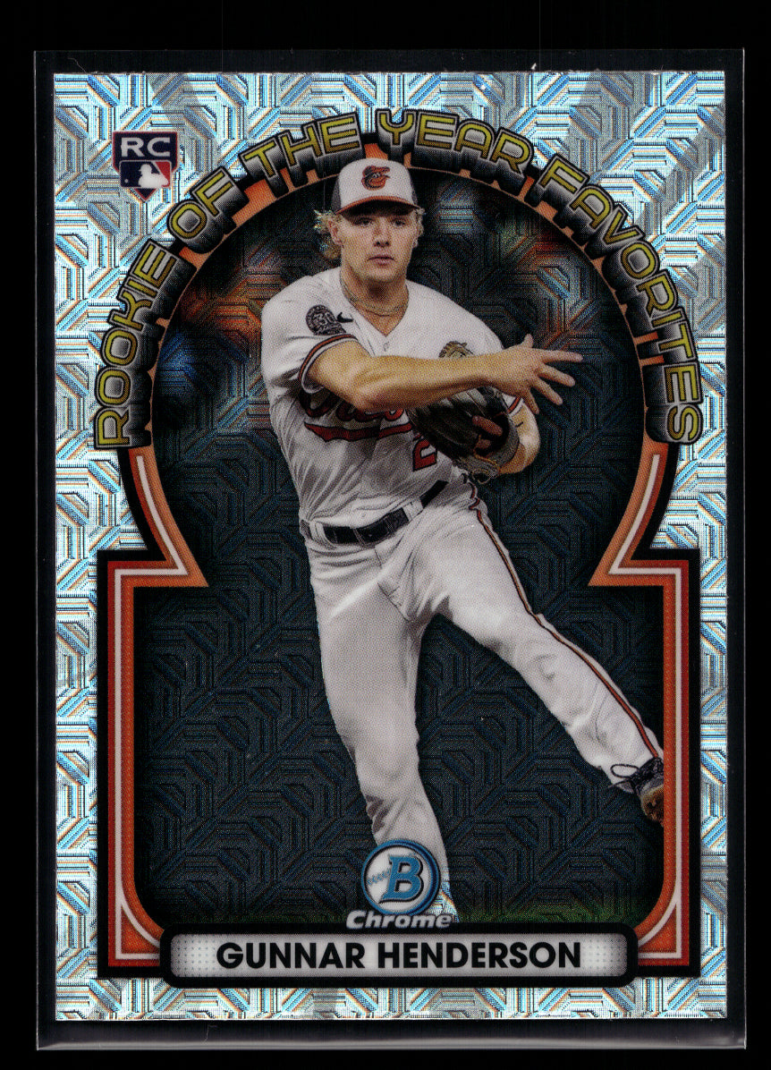 2023 Bowman Chrome Mega Box Rookie of the Year Favorites #ROYF15 Gunnar Henderson (Baltimore Orioles)