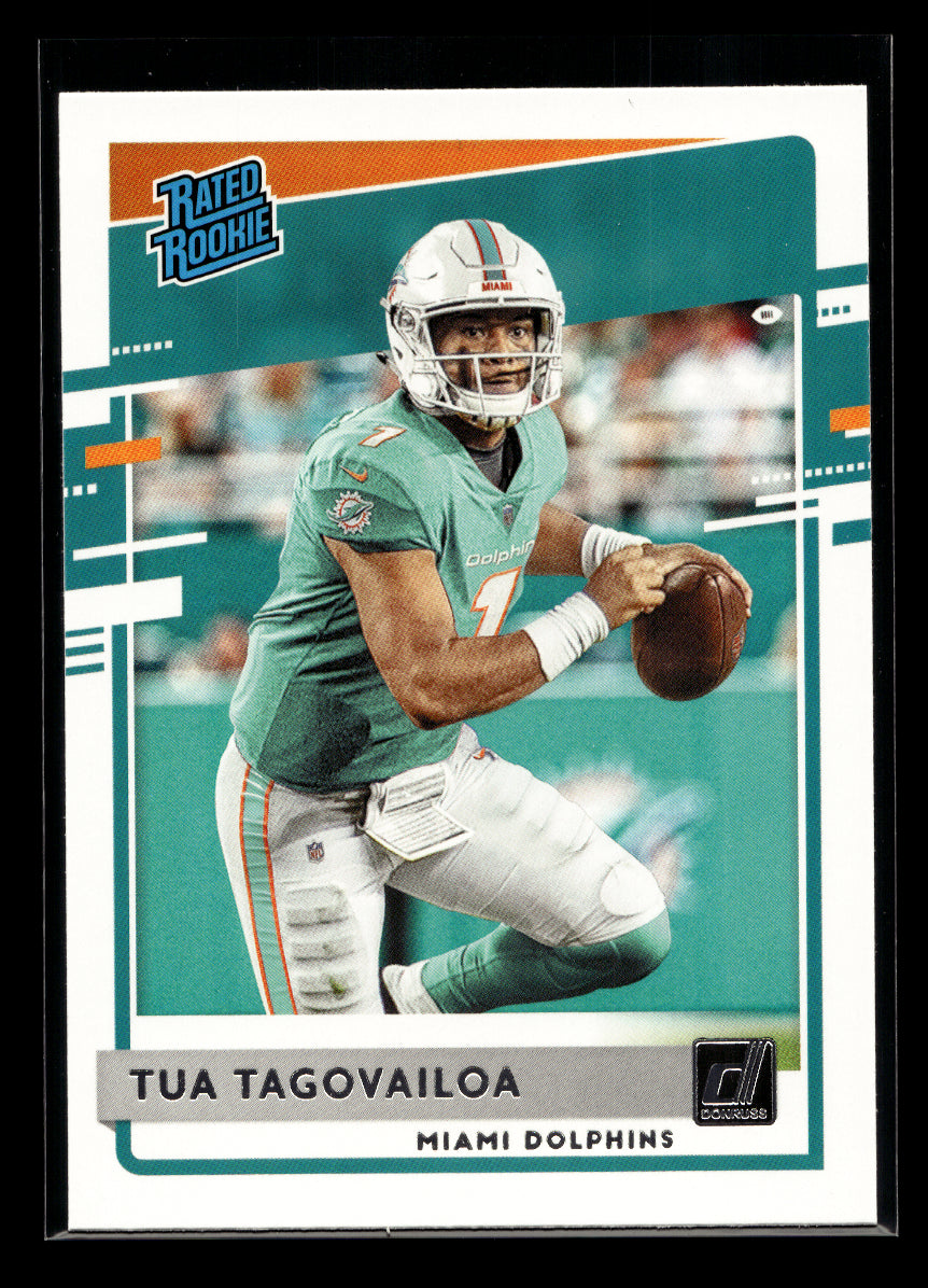 2020 Donruss #302 Tua Tagovailoa Rated Rookie (Miami Dolphins)