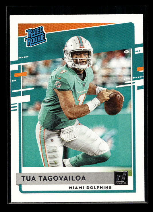 2020 Donruss #302 Tua Tagovailoa Rated Rookie (Miami Dolphins)