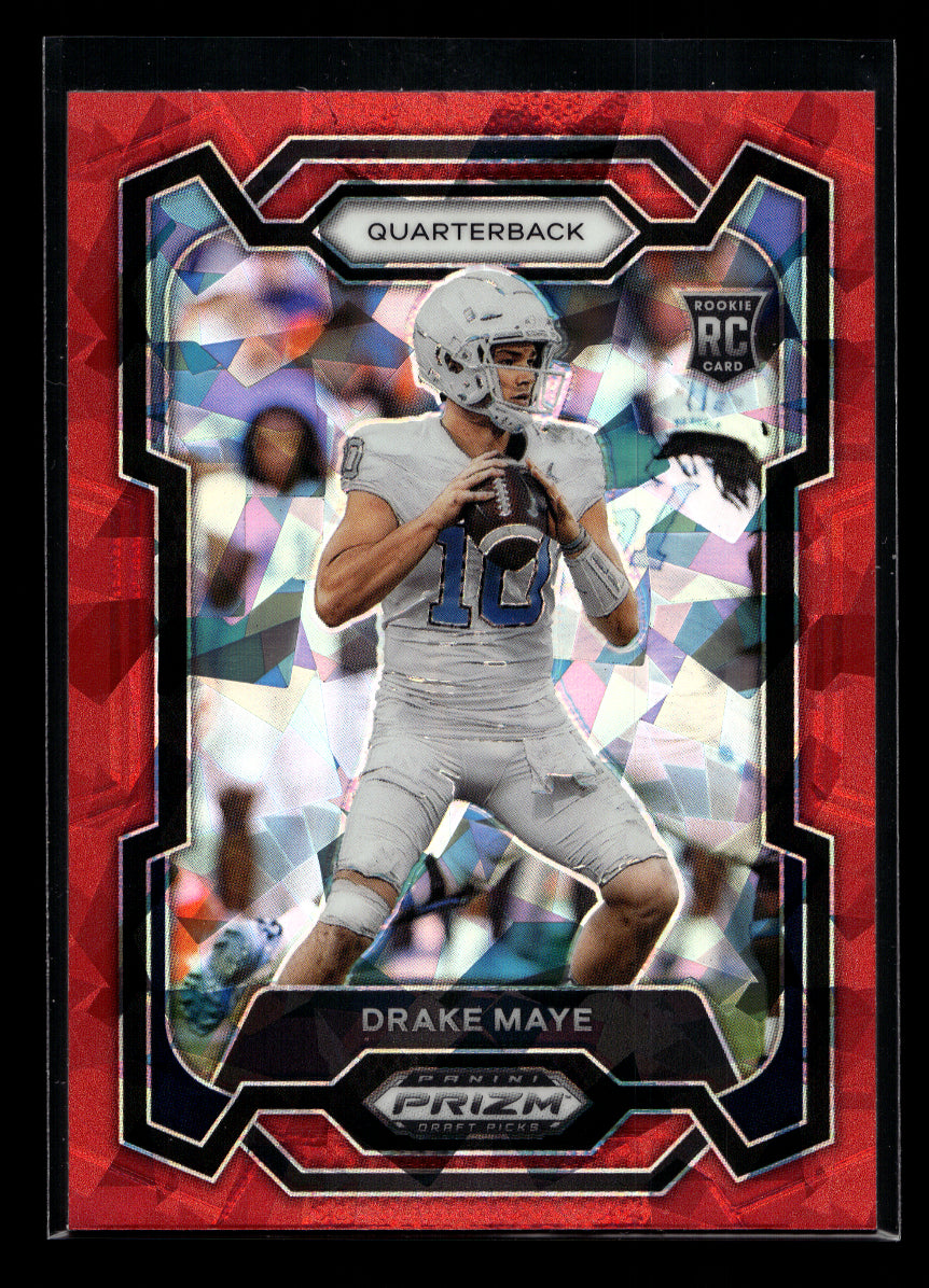 2024 Panini Prizm Draft Picks Prizms Red Ice #103 Drake Maye (New England Patriots)