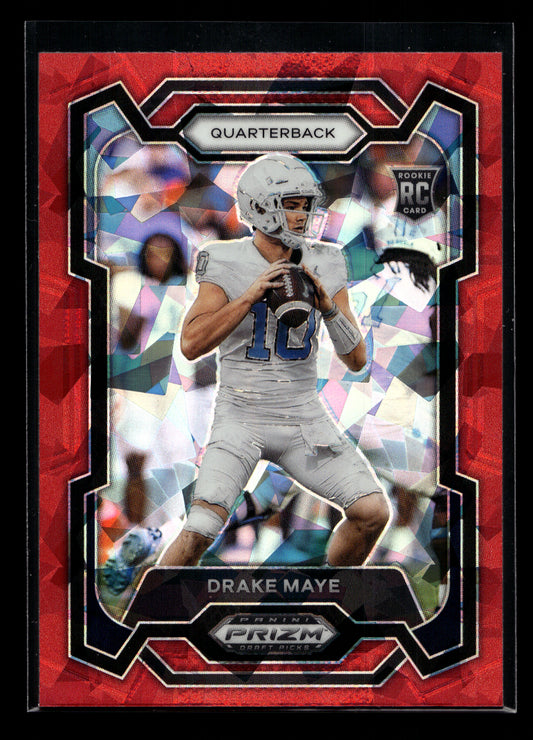 2024 Panini Prizm Draft Picks Prizms Red Ice #103 Drake Maye (New England Patriots)