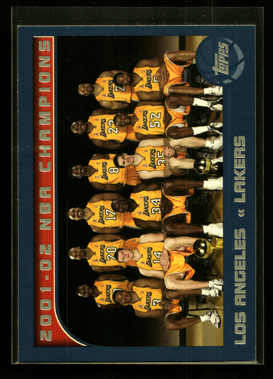 2002-03 Topps #184 Los Angeles Lakers 2001-02 NBA Champions