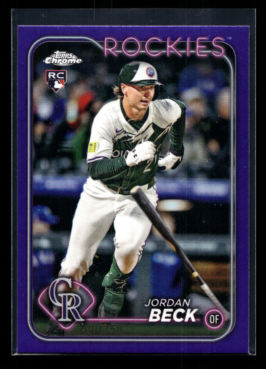 2024 Topps Chrome Update Purple Refractors #USC20 Jordan Beck #'d /250 (Colorado Rockies)