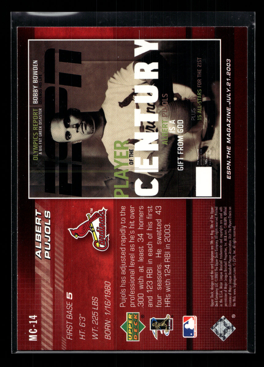 2005 Upper Deck ESPN Magazine Covers #MC14 Albert Pujols (St. Louis Cardinals)
