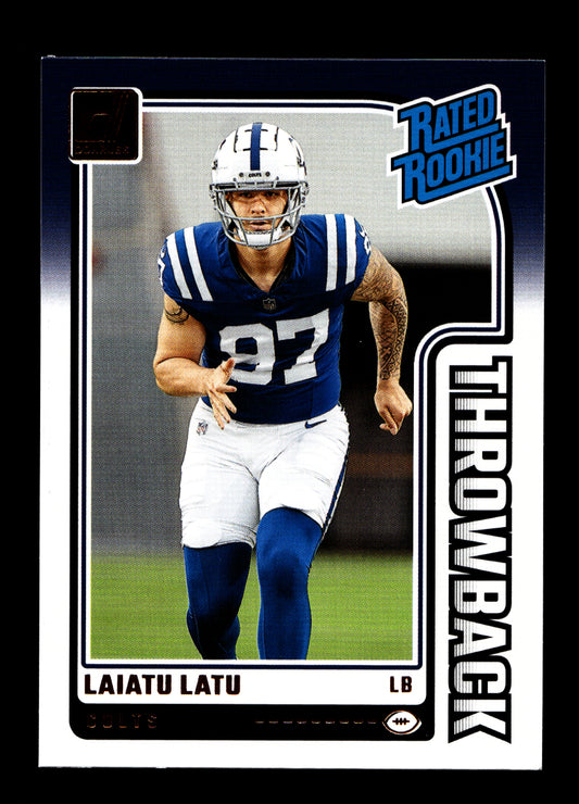2024 Donruss Rated Rookies Throwback #14 Laiatu Latu ( Indianapolis Colts)