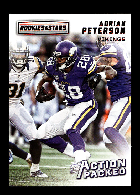 2016 Rookies and Stars Action Packed #3 Adrian Peterson (Minnesota Vikings)