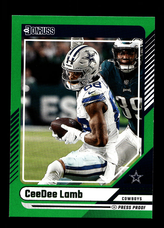 2024 Donruss Press Proof Green #45 CeeDee Lamb (Dallas Cowboys)