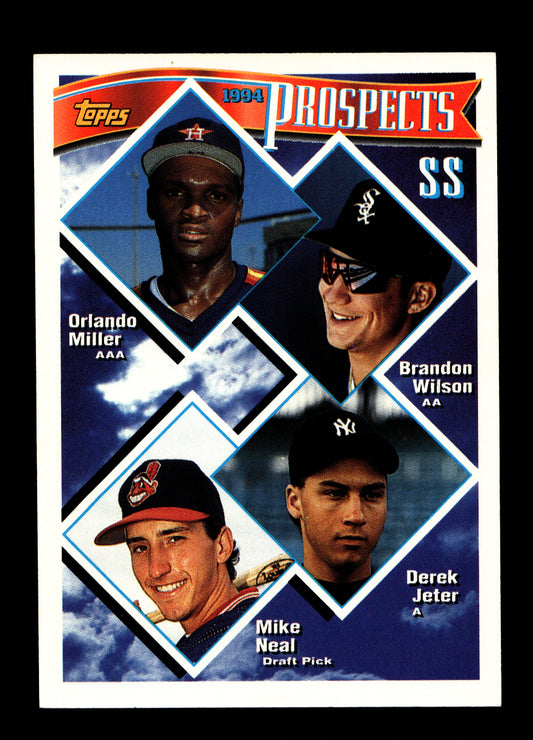 1994 Topps #158 Orlando Miller/Brandon Wilson/Derek Jeter/Mike Neal UER/Jeter AVG should be .270