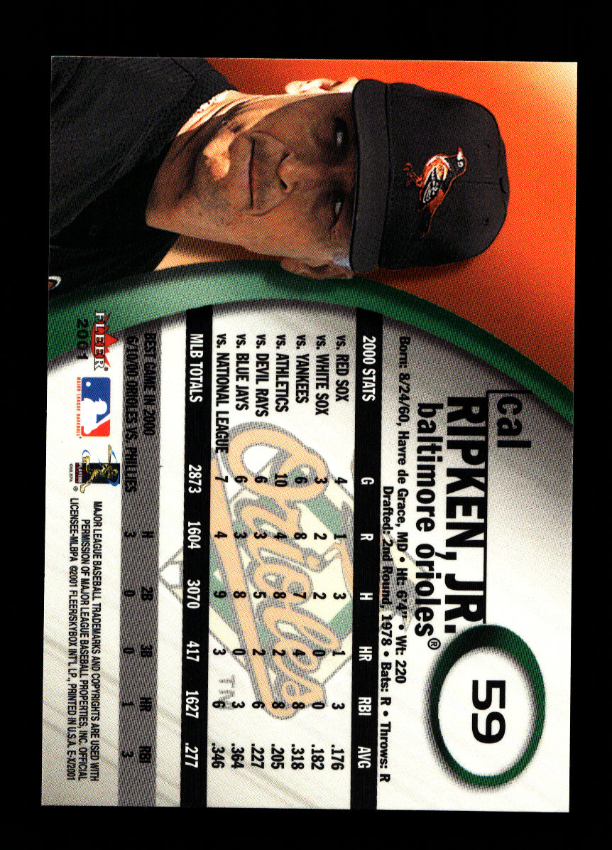 2001 E-X #59 Cal Ripken (Baltimore Orioles)