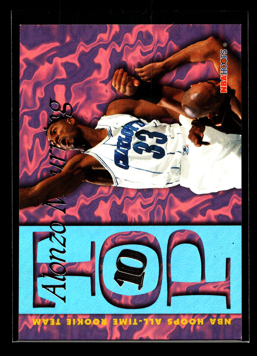 1995-96 Hoops Top Ten #AR6 Alonzo Mourning (Charlotte Hornets)