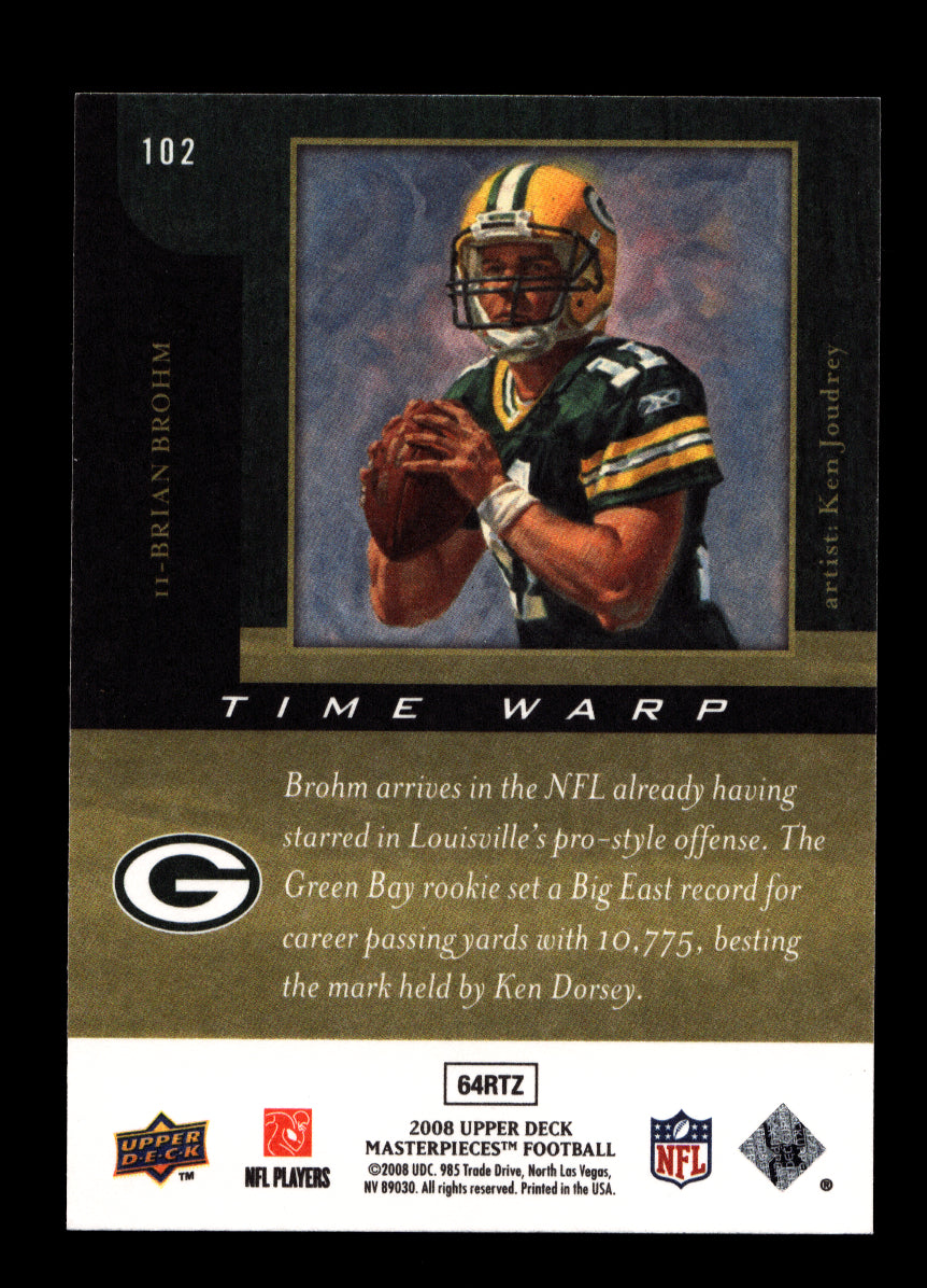 2008 UD Masterpieces #102 Brian Brohm SP Rookie (Green Bay Packers)