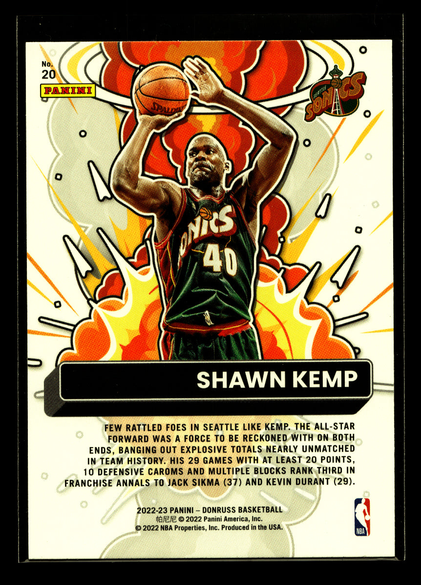 2022-23 Donruss Bomb Squad #20 Shawn Kemp (Seattle Supersonics)