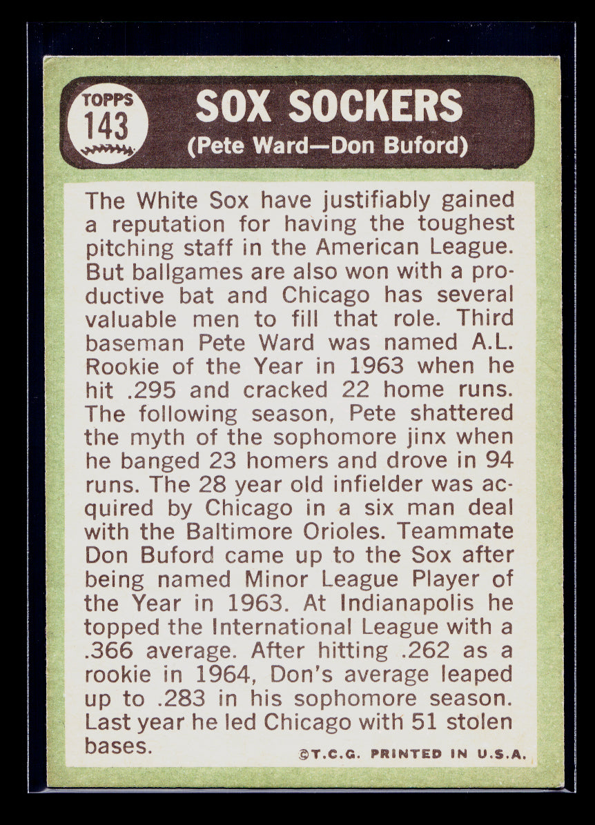 1967 Topps #143 Sox Sockers/Pete Ward/Don Buford (Chicago White Sox)