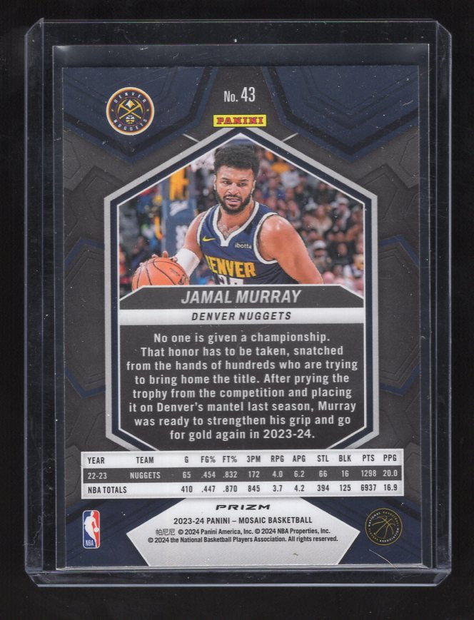 2023-24 Panini Mosaic "Mosaic" #43 Jamal Murray (Denver Nuggets)