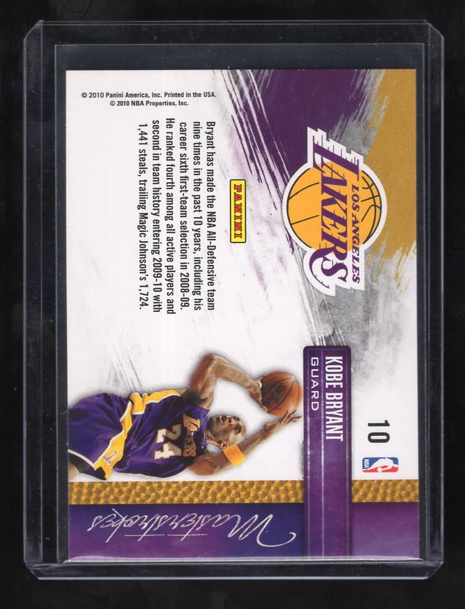 2009-10 Studio Masterstrokes #10 Kobe Bryant (Los Angeles Lakers)