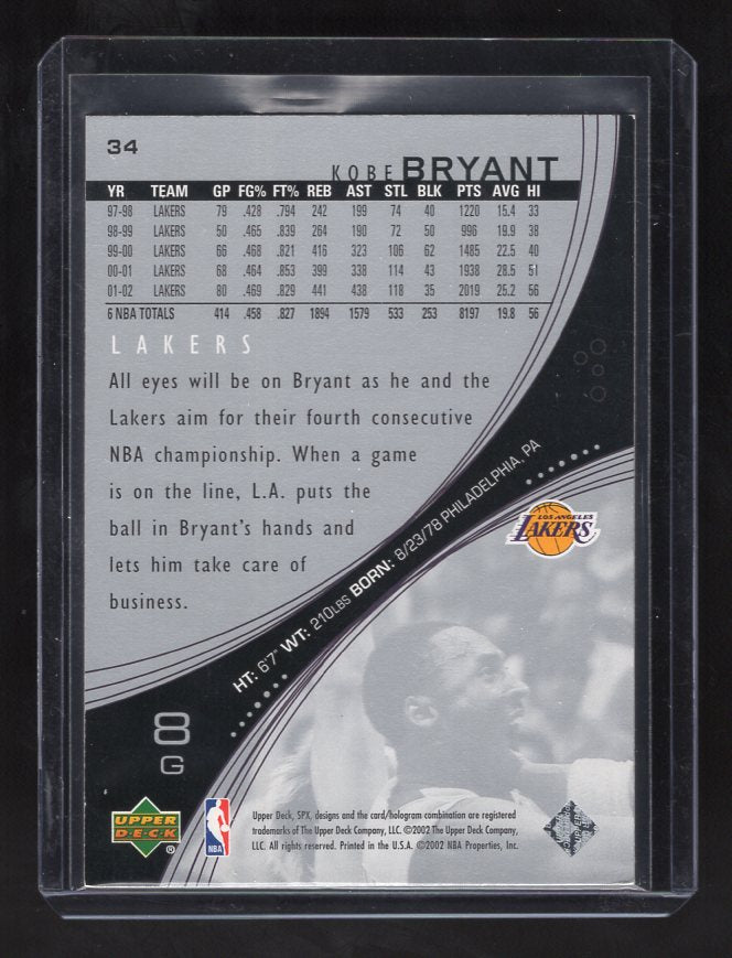 2002-03 SPx #34 Kobe Bryant (Los Angeles Lakers)