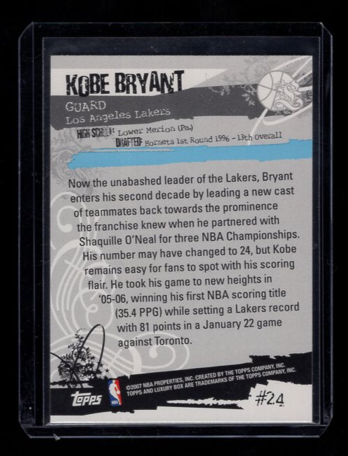2006-07 Topps Luxury Box #24 Kobe Bryant (Los Angeles Lakers)
