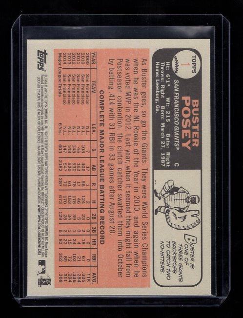 2015 Topps Heritage #1 Buster Posey (San Francisco Giants)