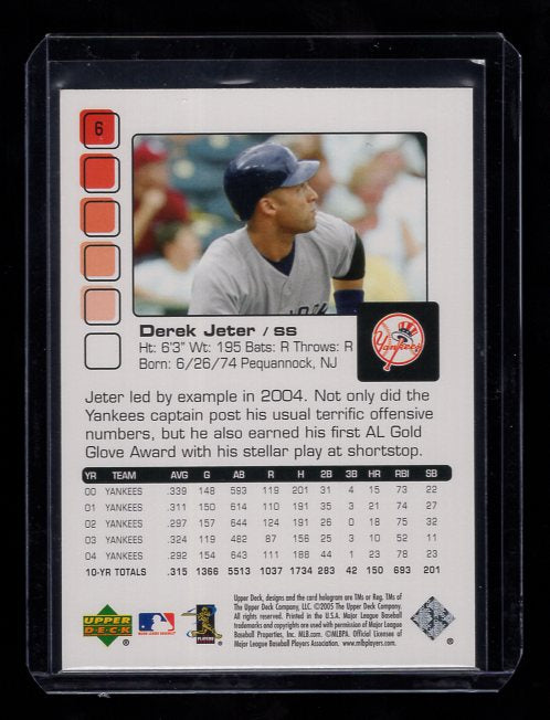 2005 Upper Deck Pros and Prospects #6 Derek Jeter (New York Yankees)