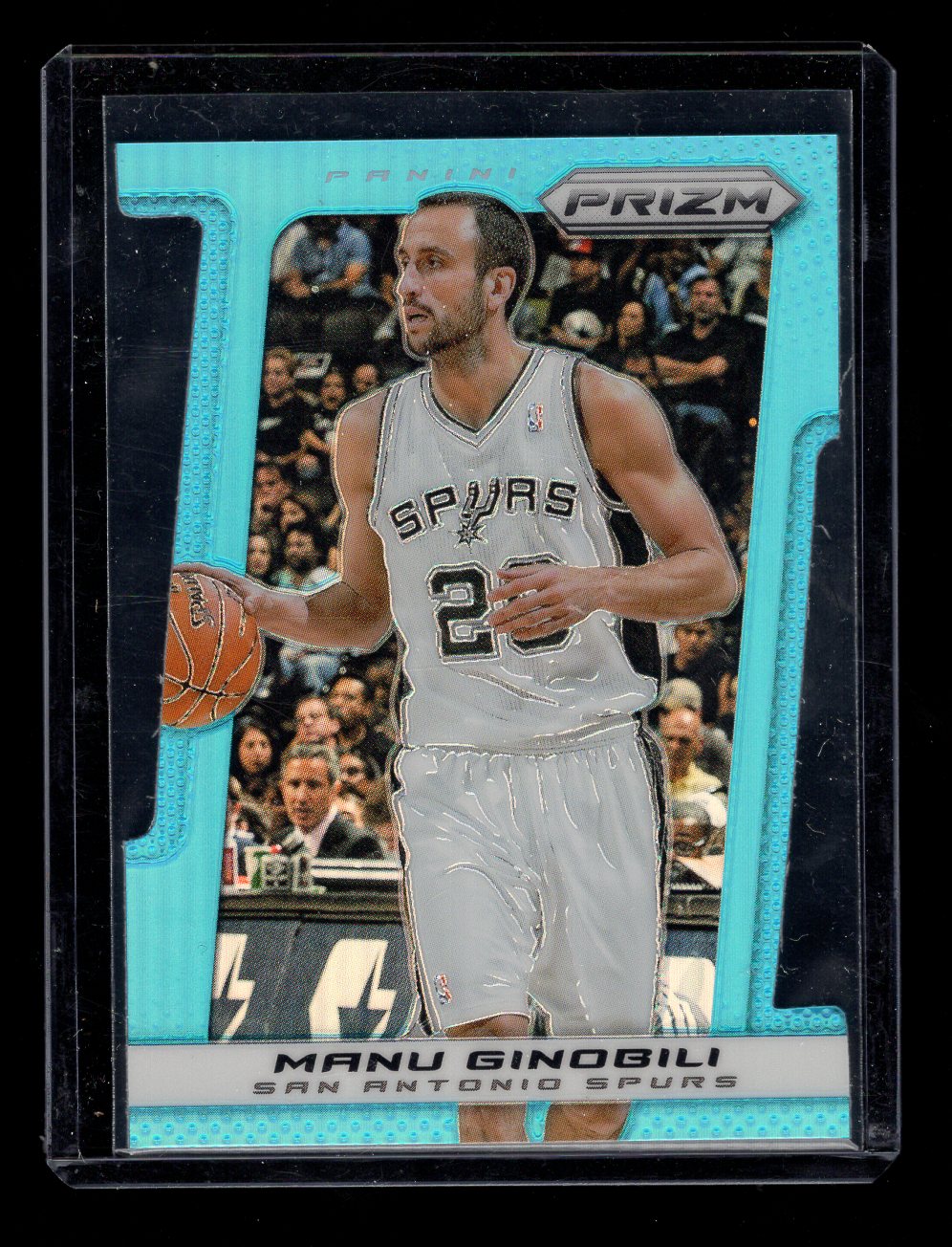 2013-14 Panini Prizm Prizms Light Blue Die-Cut #122 Manu Ginobili #'d /199 (San Antonio Spurs)