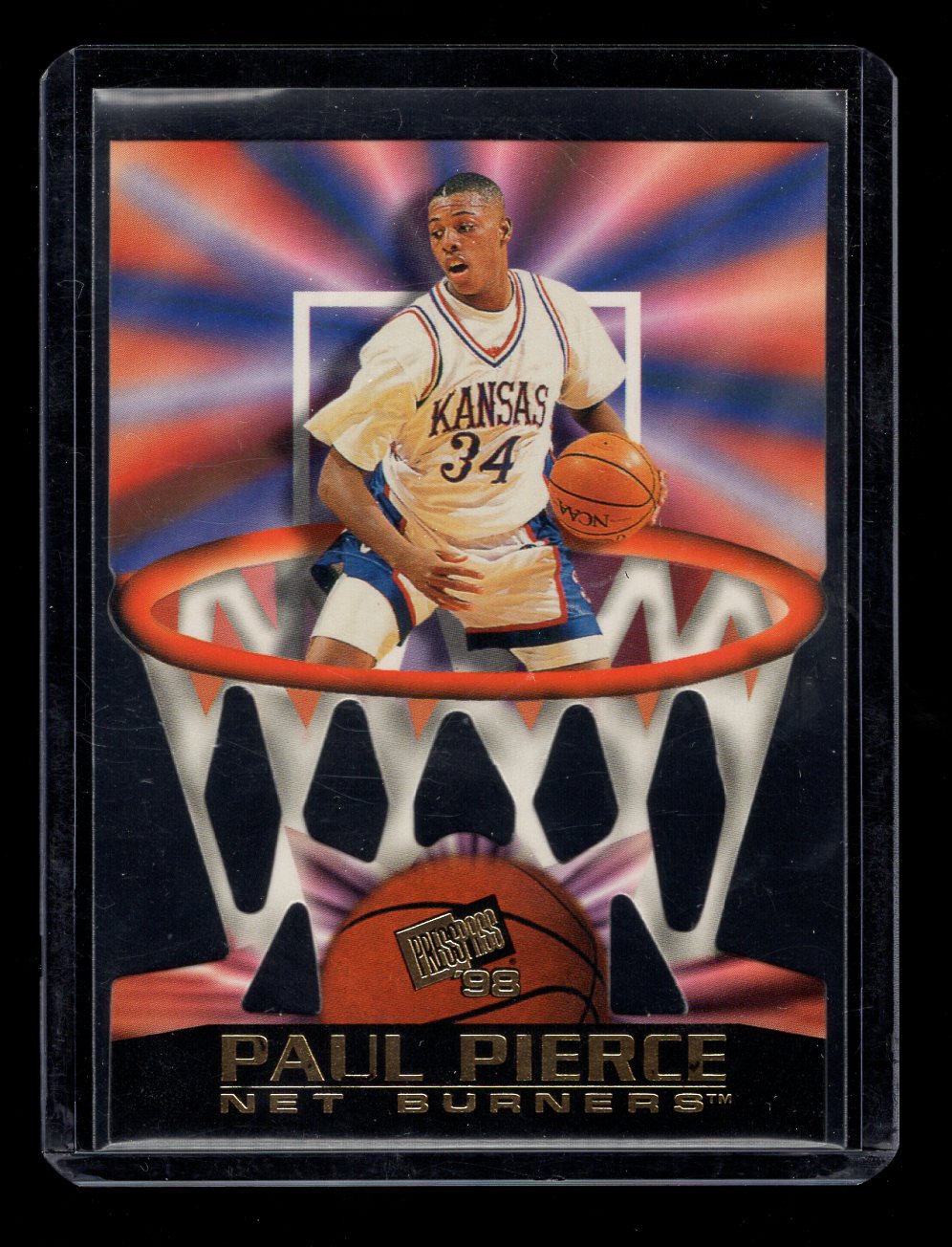 1998 Press Pass Net Burners #5 Paul Pierce Die-Cut Rookie RC