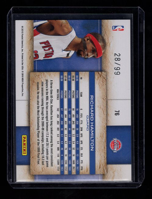 2009-10 Studio Proofs Silver #76 Richard Hamilton (Detroit Pistons)