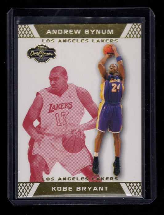 2007-08 Topps Co-Signers Gold Red #'d /109 Kobe Bryant Andrew Bynum #24.1 (Los Angeles Lakers)